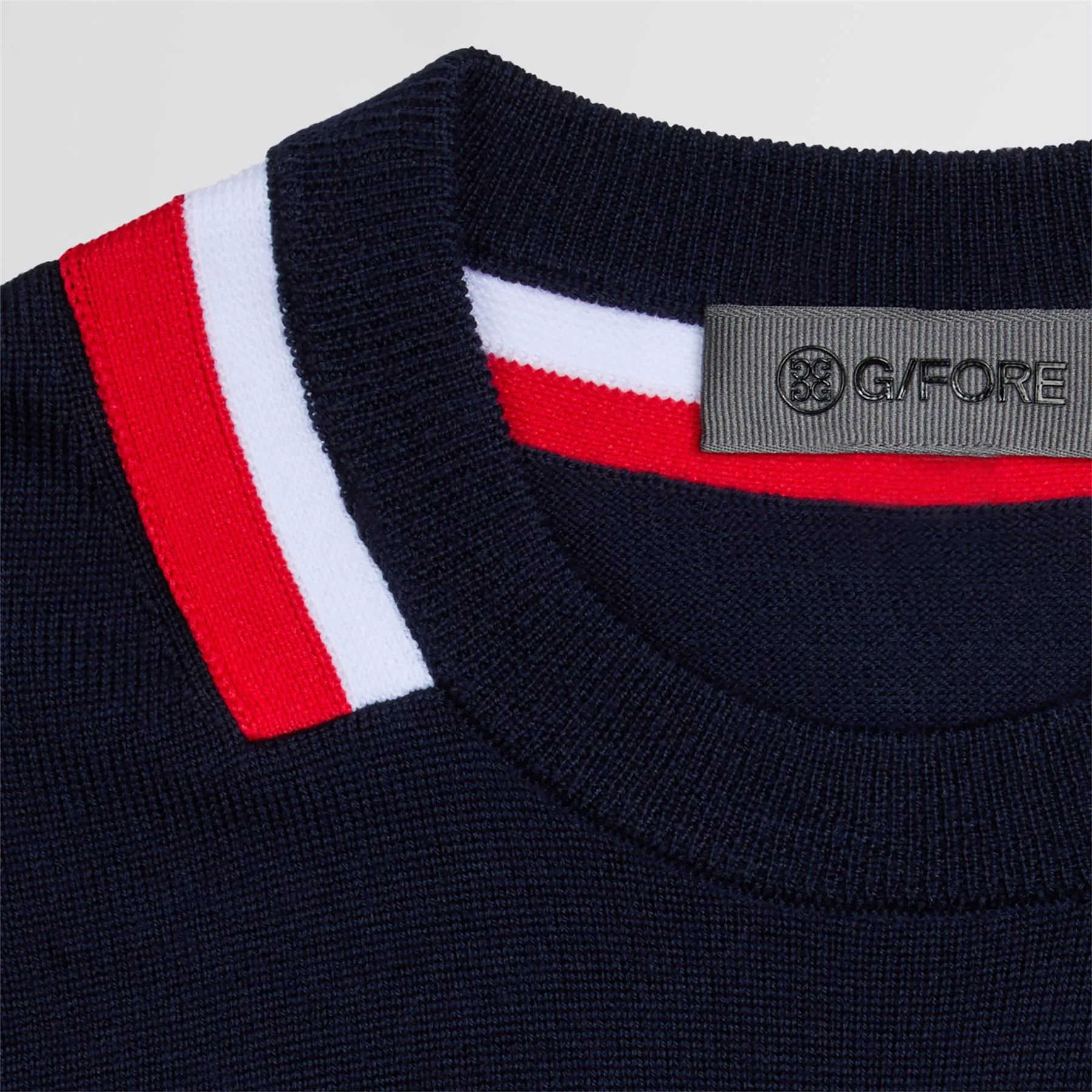 Color Block Merino Wool Sweater Twilight/Lava - Image 5