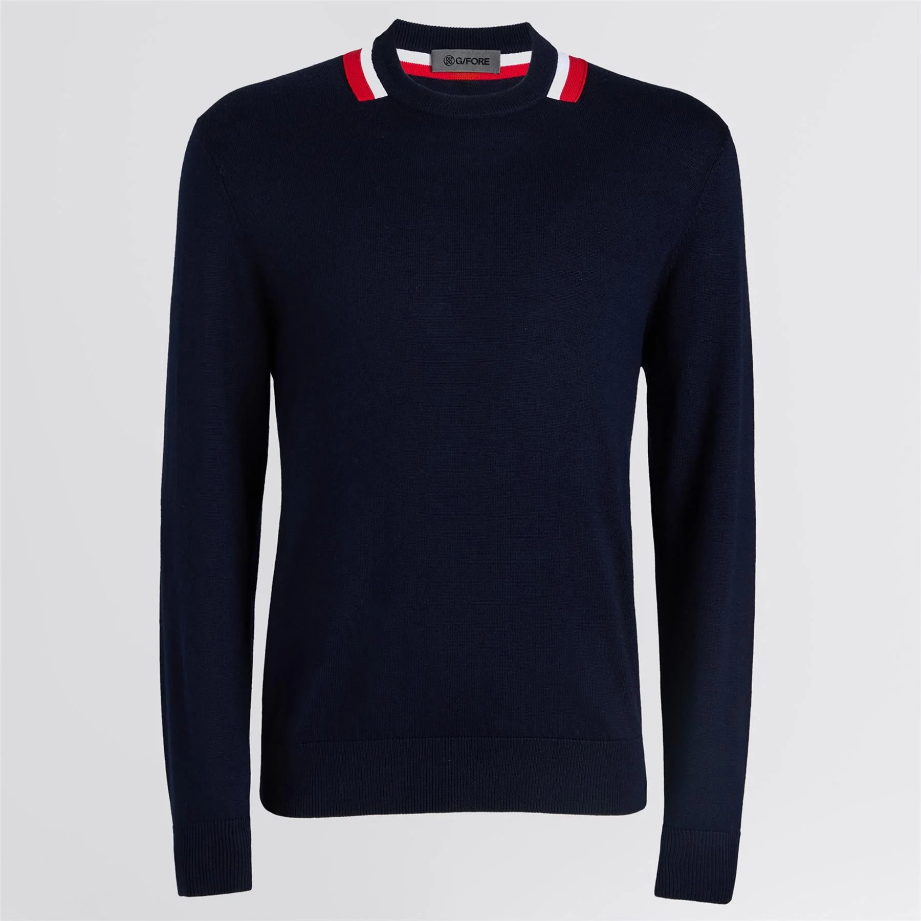 Color Block Merino Wool Sweater Twilight/Lava - Image 6