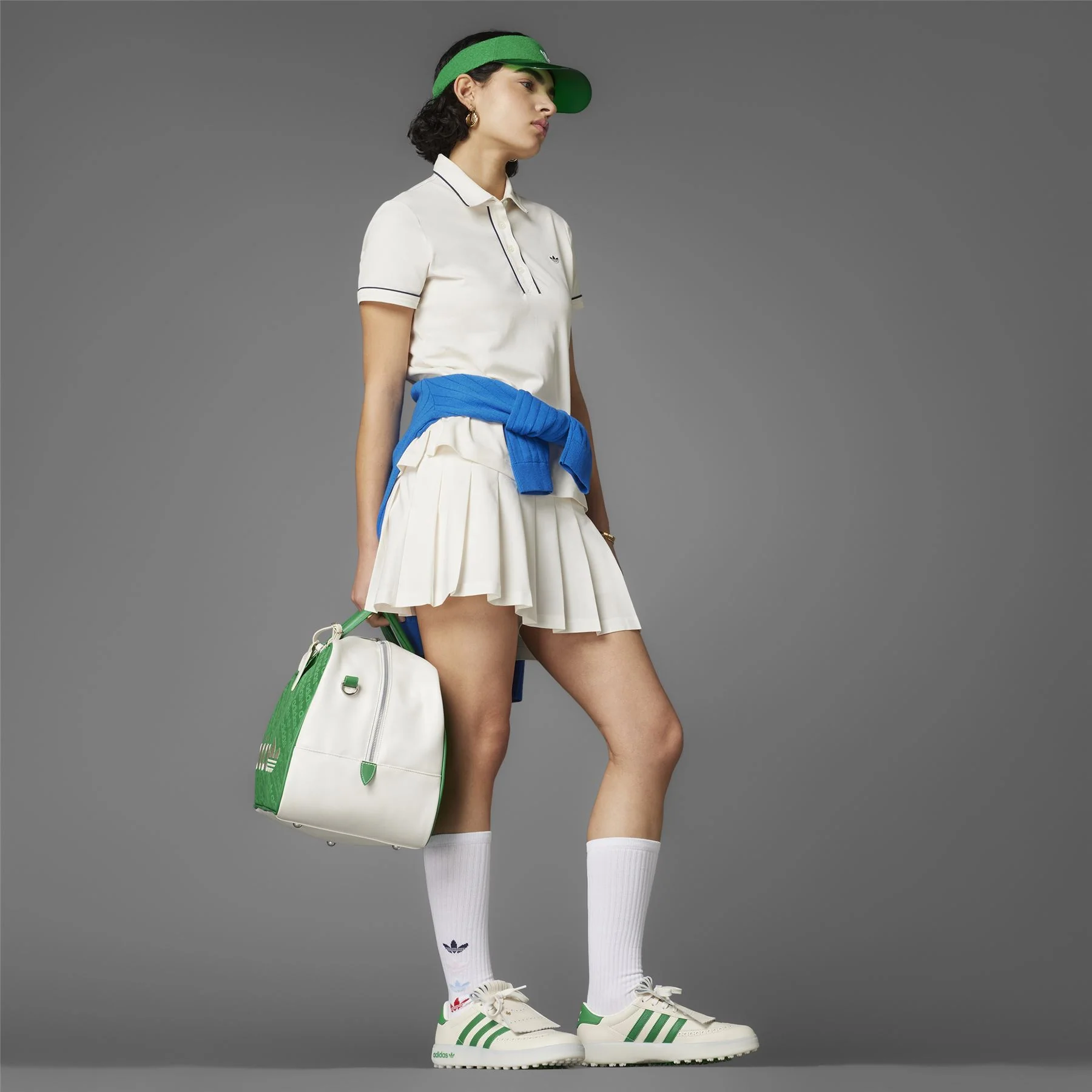 Womens Twistknit Trefoil Polo Chalk White - Image 5