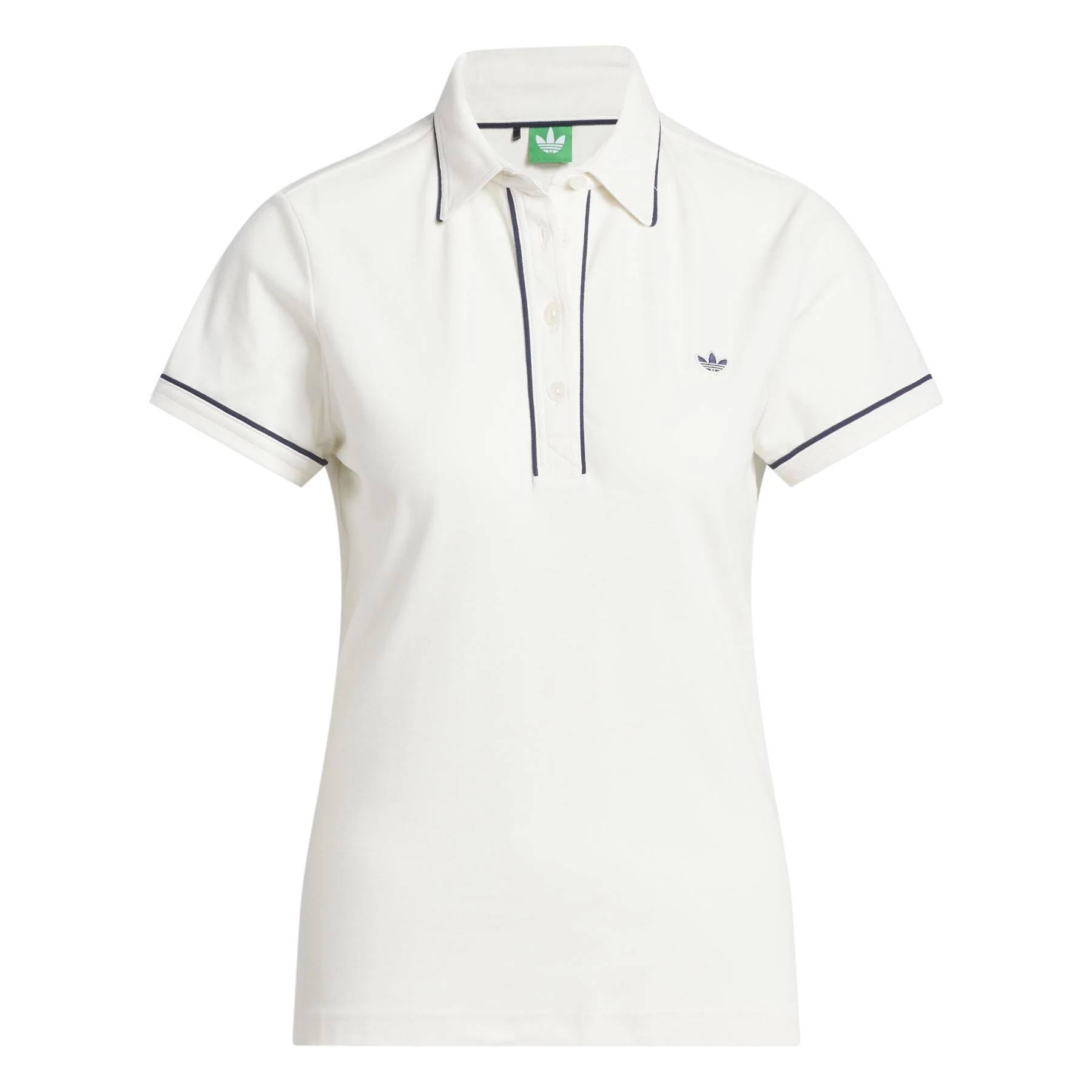Womens Twistknit Trefoil Polo Chalk White - Image 9