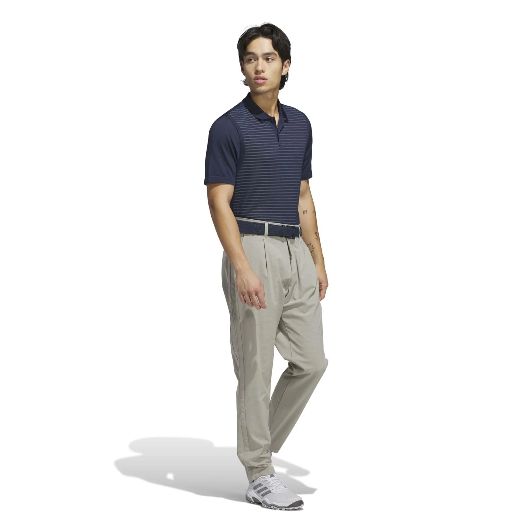 Ultimate365 Tour Seamless Stripe Polo Collegiate Navy - Image 3