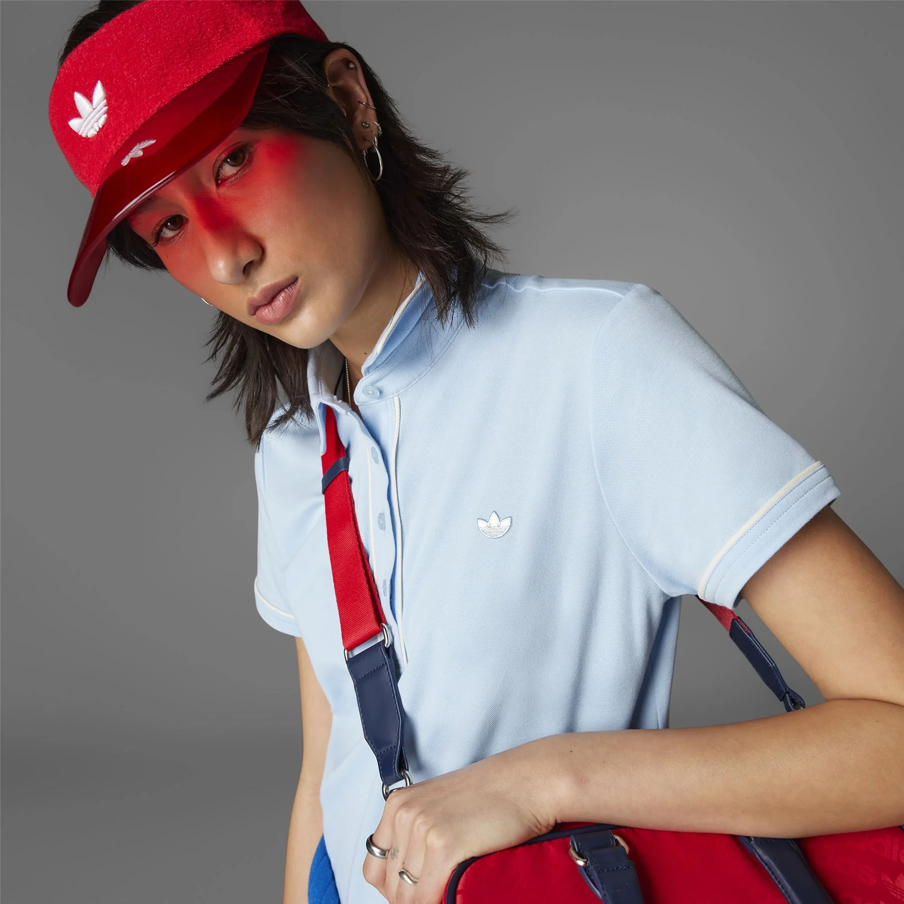Womens Twistknit Trefoil Polo Clear Sky - Image 6