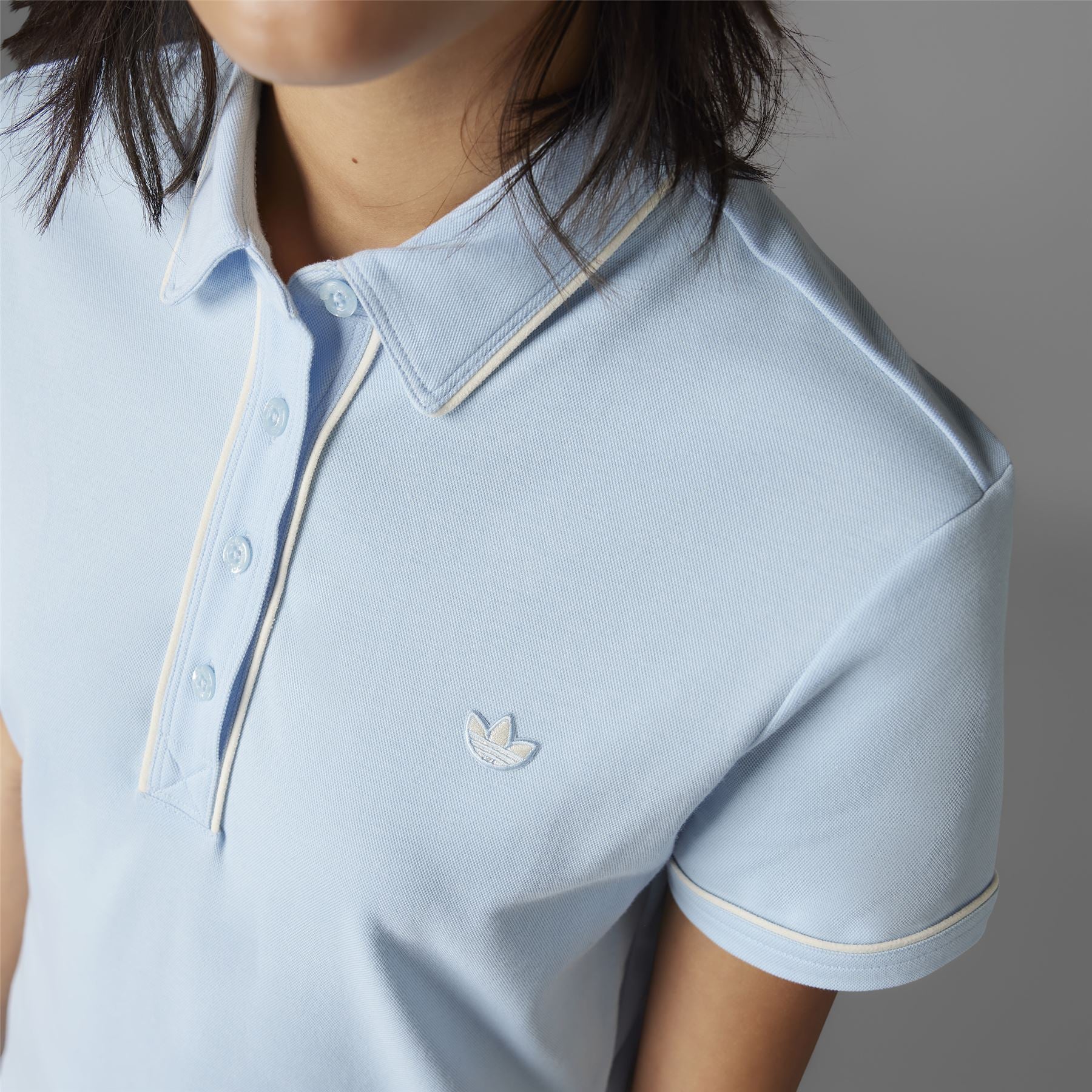 Womens Twistknit Trefoil Polo Clear Sky - Image 8
